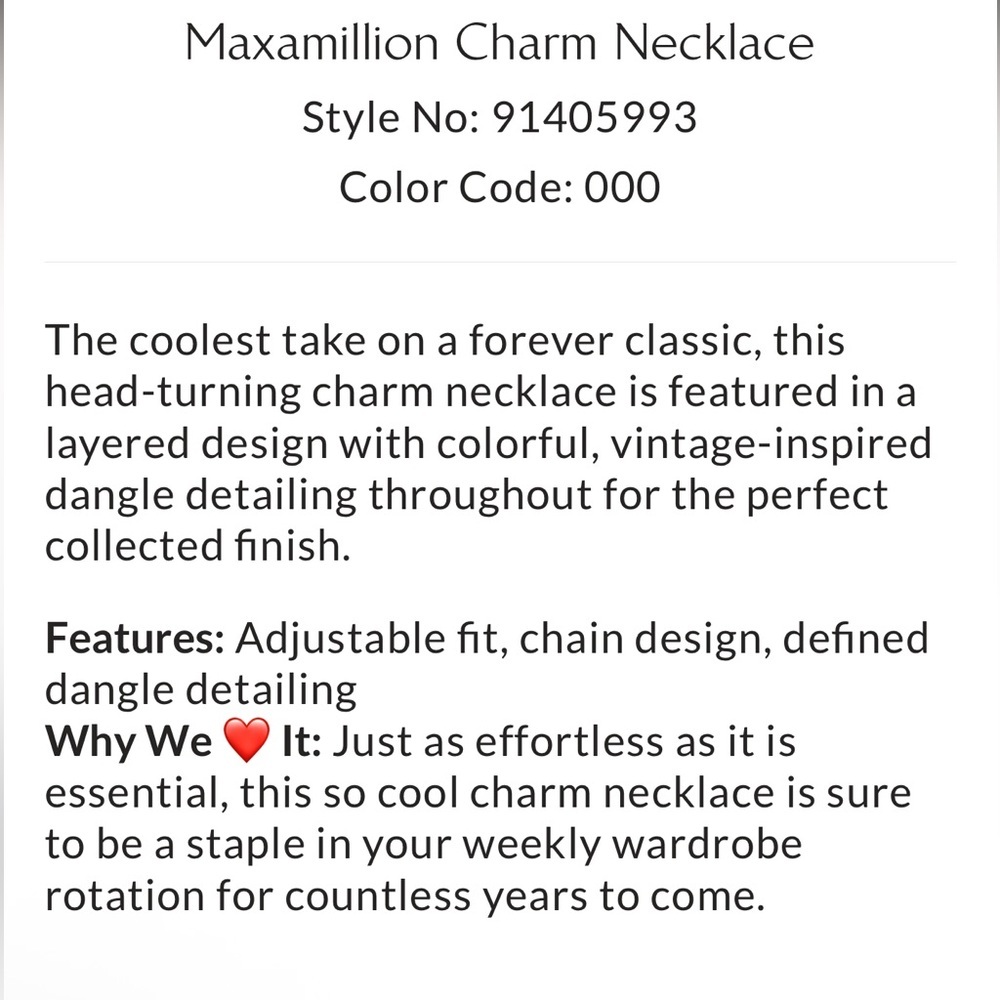 SOLD!! SOLD!!!    FREE PEOPLE MAXAMILLION CHARM NECKLACE “Coquette Candy” NWT - Picture 6 of 7